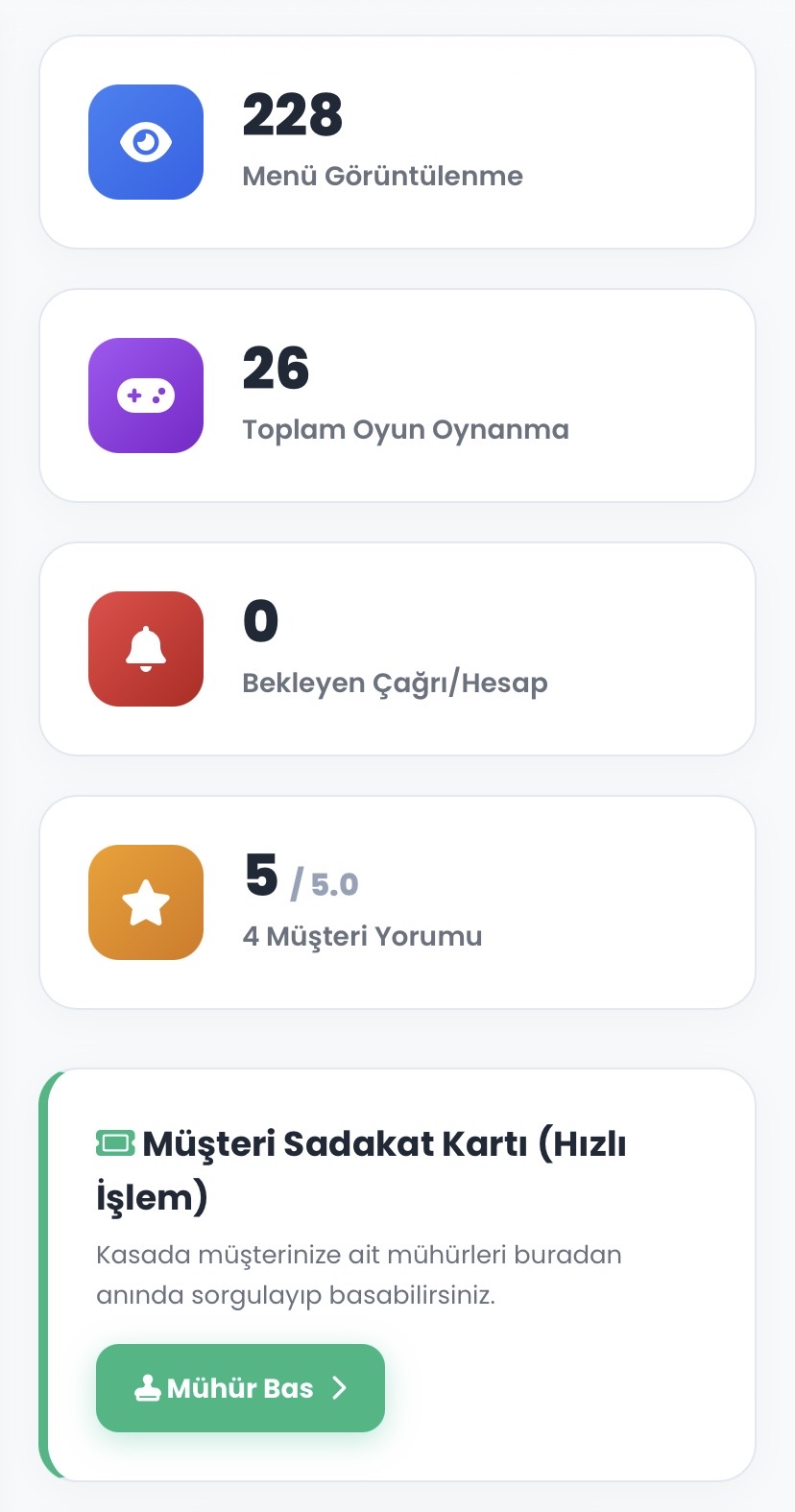 QR Menü Görünümü 3
